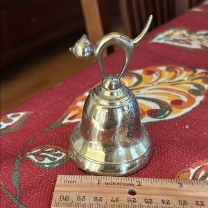 Brass Cat Figurine Bell